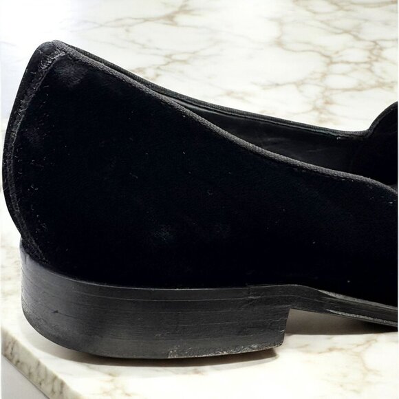 Suitsupply Black‎ Cotton Velvet Tuxedo Slip On Loafers - Picture 6 of 13